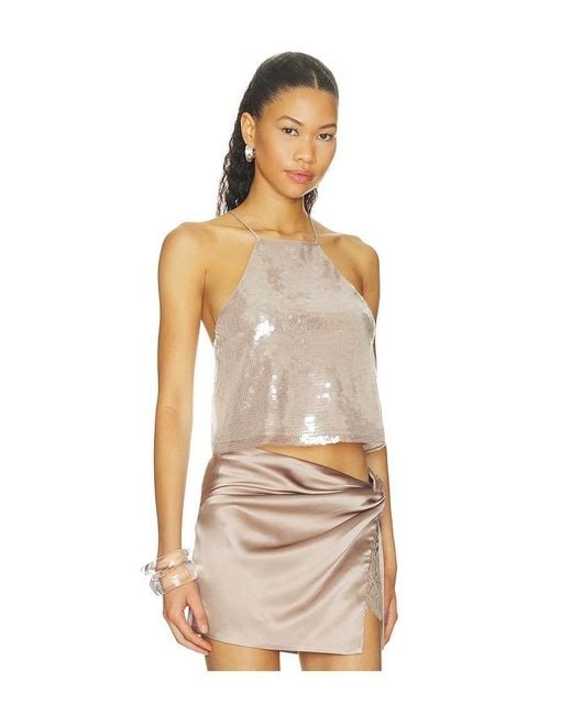 retroféte Natural Norma Sequin Top