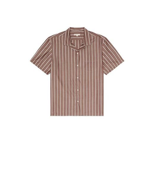 Onia Brown Tencel Convertible Vacation Shirt for men