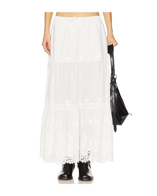 WeWoreWhat White Midi Pull On Skirt