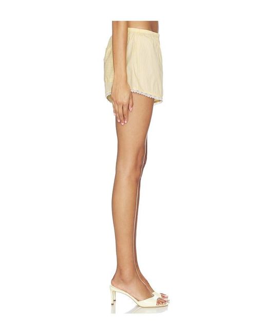 GOOD AMERICAN Natural Poplin Pull On Boxer Shorts