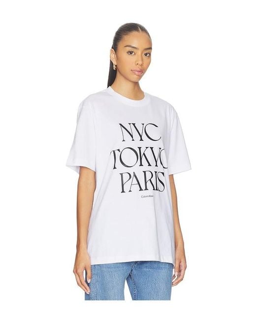 Calvin Klein White Flagship City Tee for men