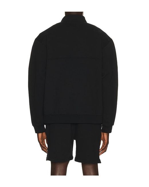 White/space Black Quarter Zip Sweatshirt for men