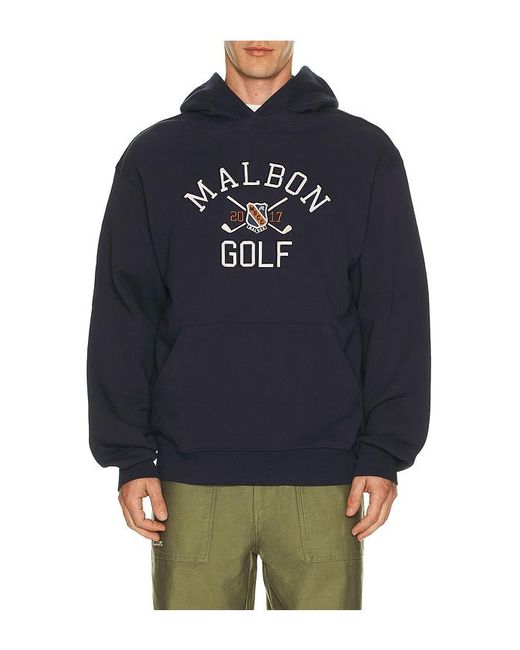 Malbon Blue Fesque Crest Hoodie for men