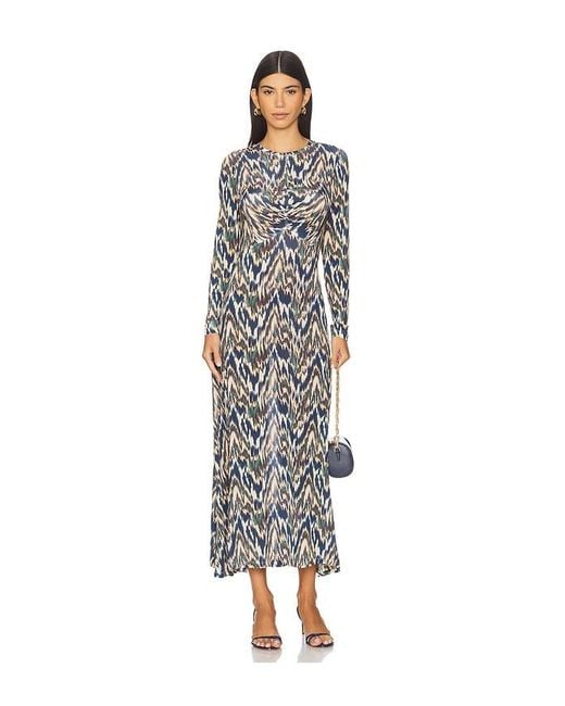 Ulla Johnson White Naia Long Sleeve Ruched Midi Dress
