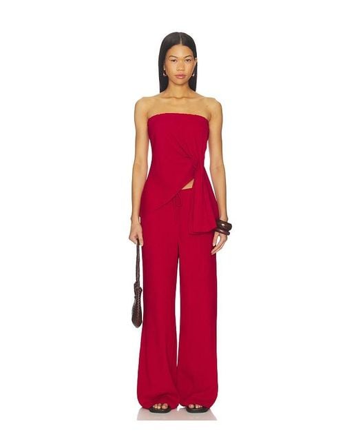 SOVERE Red Aine Pants