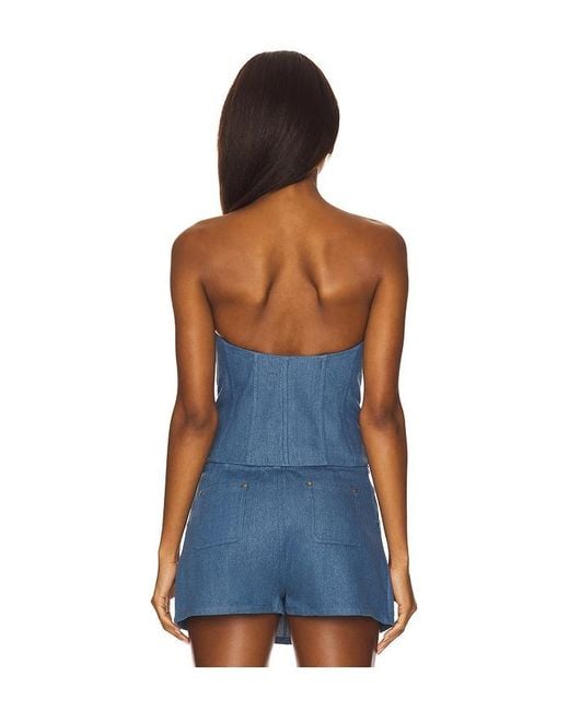 Lovers + Friends Blue Bridgit Top