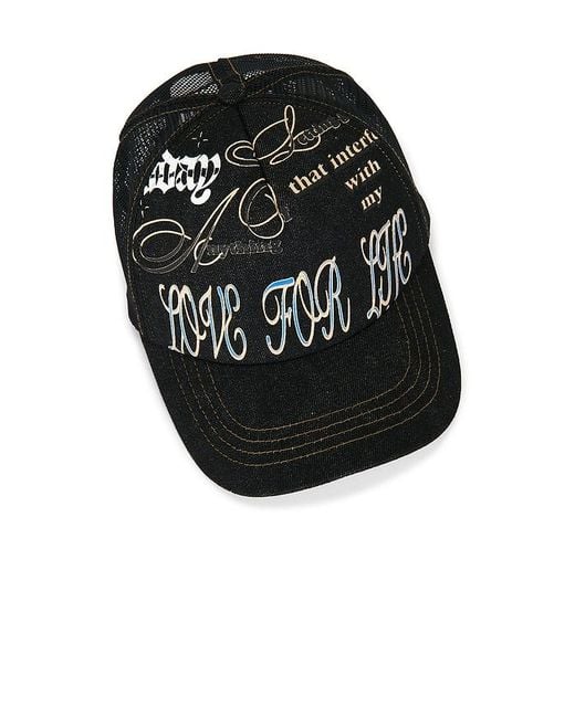 JUNGLES Black Love For Life Trucker Cap for men