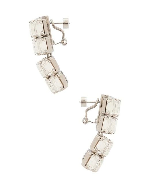 Area White Crystal Pave Earrings