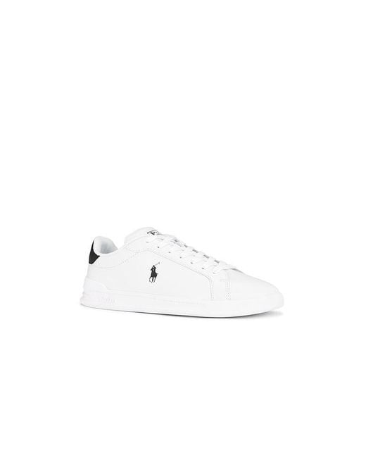 Polo Ralph Lauren White Heritage Court Ii Leather Sneaker for men