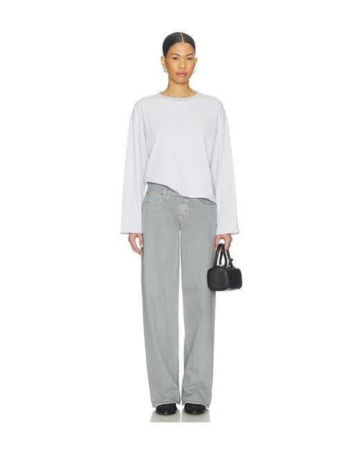 SLVRLAKE Denim Gray Lexi Low Rise Relaxed Wide Leg Jeans
