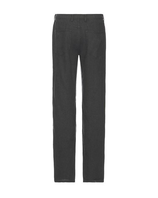 Faherty Brand Black Movement Linen 5 Pocket Pant for men