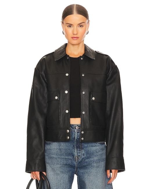 GRLFRND Jayden Leather Jacket Black