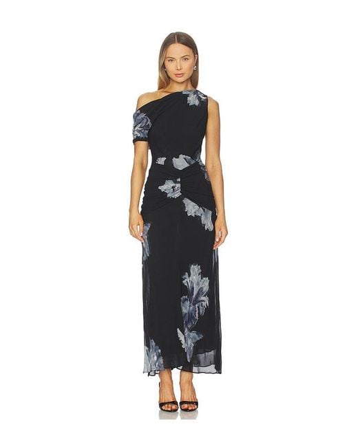 Nicholas Black Elza Off Shoulder Panelled Midi Dress