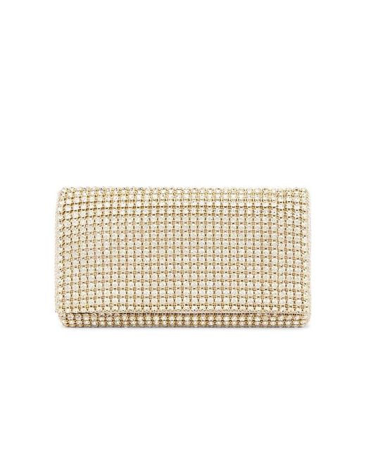 Olga Berg Natural Mariana Crystal Clutch