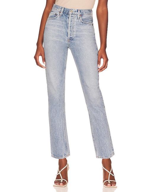 Agolde Blue Riley High Rise Straight Crop. Size 24, 25, 26, 27, 28, 29, 30, 31, 32, 33, 34.