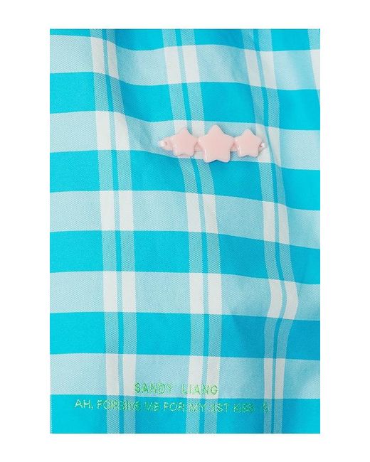 Sandy Liang Blue Farro Jacket