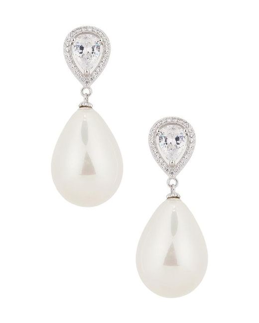Shashi Kamila ドロップイヤリング White