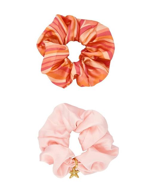 Frasier Sterling Pink Spritz Scrunchie Set