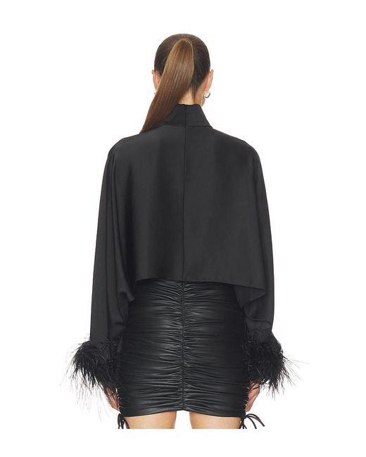 LAPOINTE Black X Revolve Lightweight Satin Caftan Top