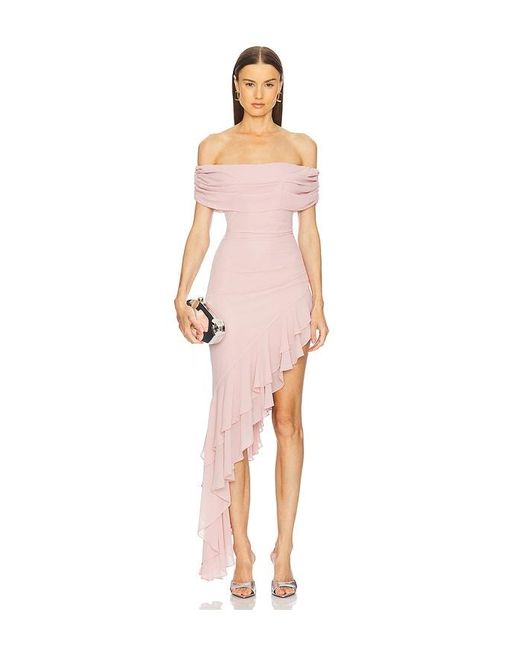 Michael Costello Purple X Revolve Aliz Midi Dress