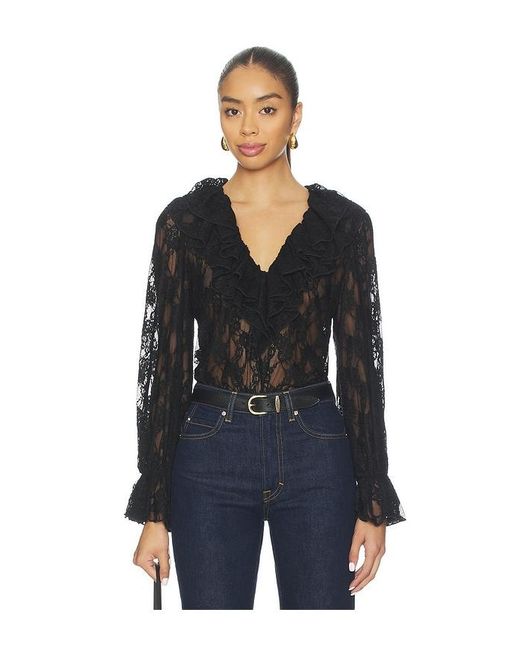 MORE TO COME Black Dulcie Top