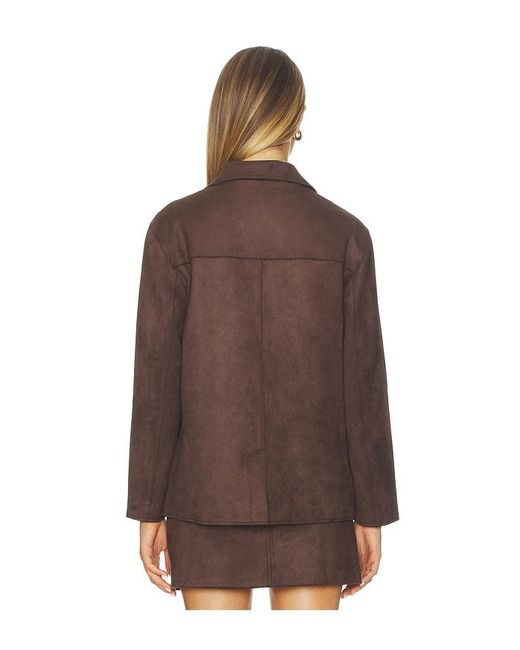 Elodie the Label Brown Elodie Hayes Faux Suede Jacket