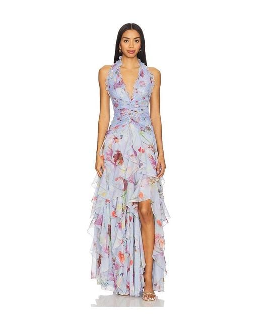 PATBO White Lily Flower Flutter Gown