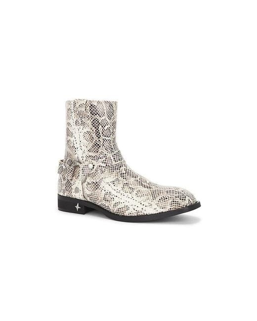 Duke & Dexter White Harley Biker Boot for men