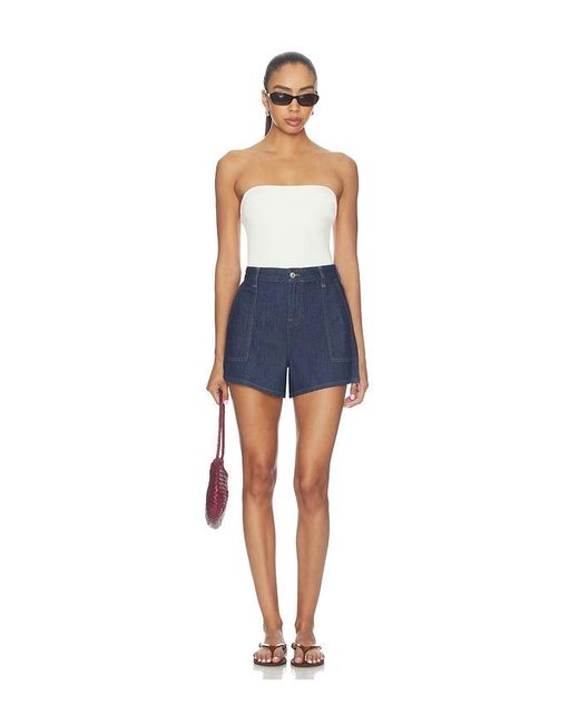 7 For All Mankind Blue Utility Kori Shorts