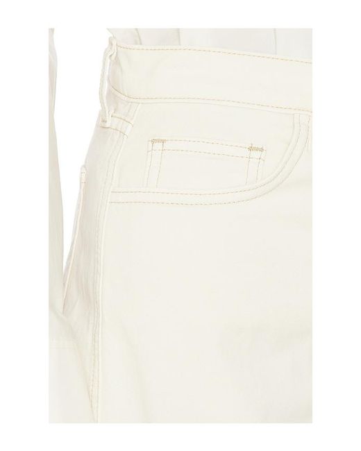 L'Agence White Beau High Rise T-Seam Wide Leg Jean