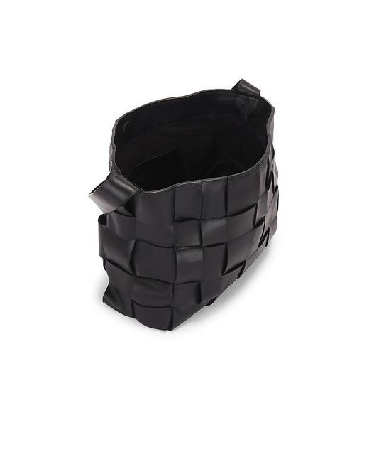 St. Agni Black Woven Mini Tote