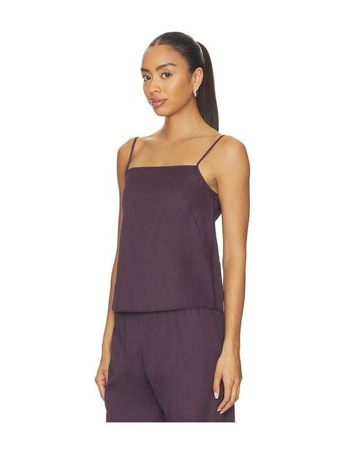 Leset Purple Yoko Tie Back Top