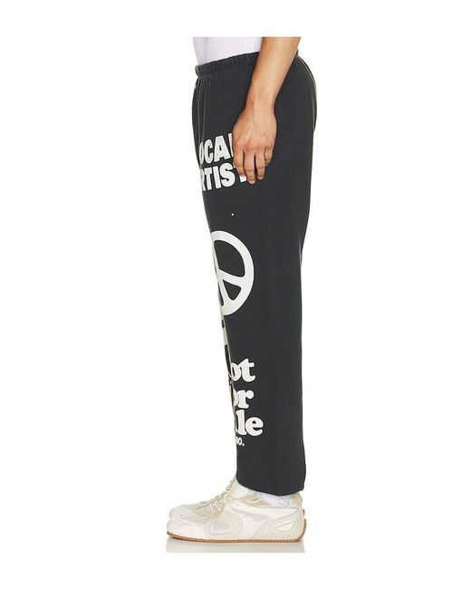 MadeWorn Black Art Happens P.E. Sweatpants for men