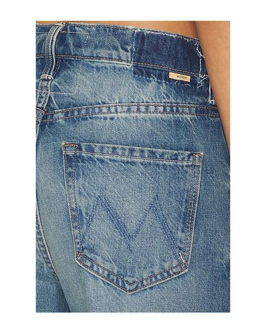 Mother Blue The Ditcher Roller Zip Sneak Jeans