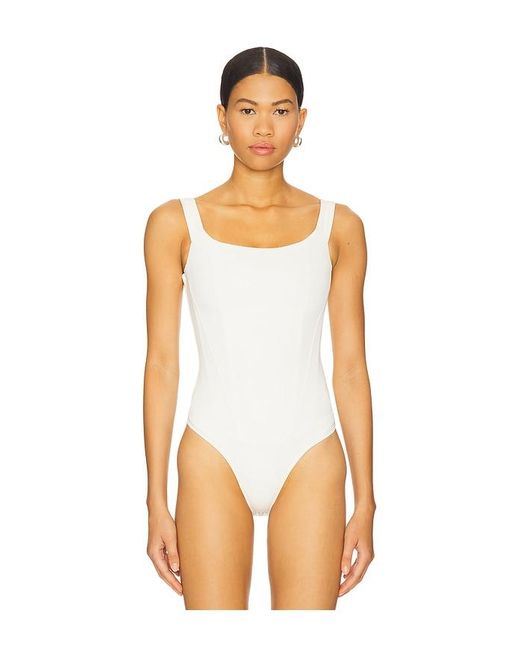 GOOD AMERICAN White Sculpting Corset Bodysuit