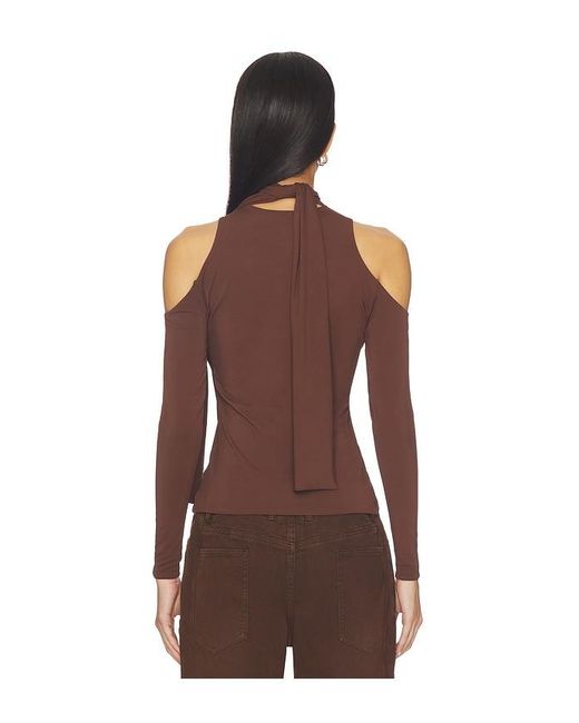 Mimchik Brown Jean Scarf Top