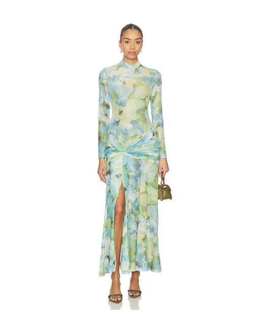 Bardot Green Lea Floral Mesh Dress