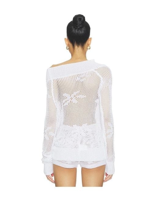 SNDY'S White Terra Knit Top