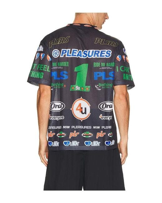 Pleasures Blue Oral Mesh Jersey for men