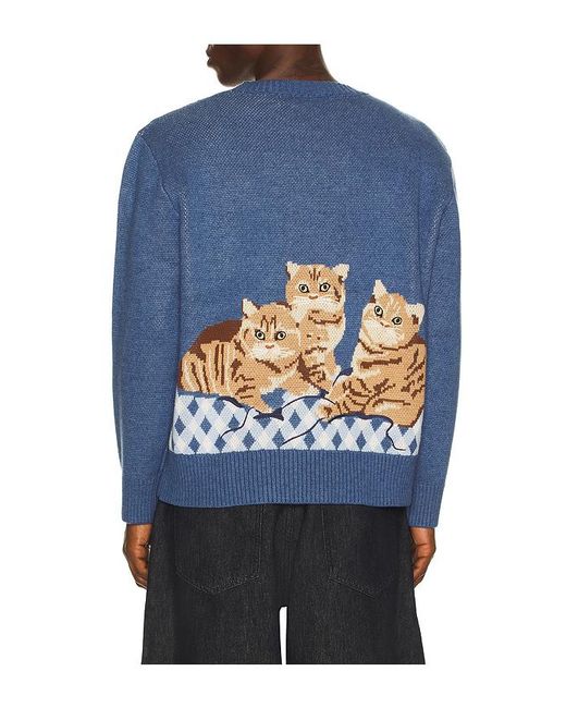 House Of Sunny Blue The Ginger Cat Sweater for men