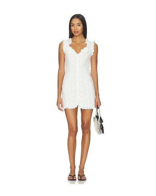 With Jean White Lili Dress
