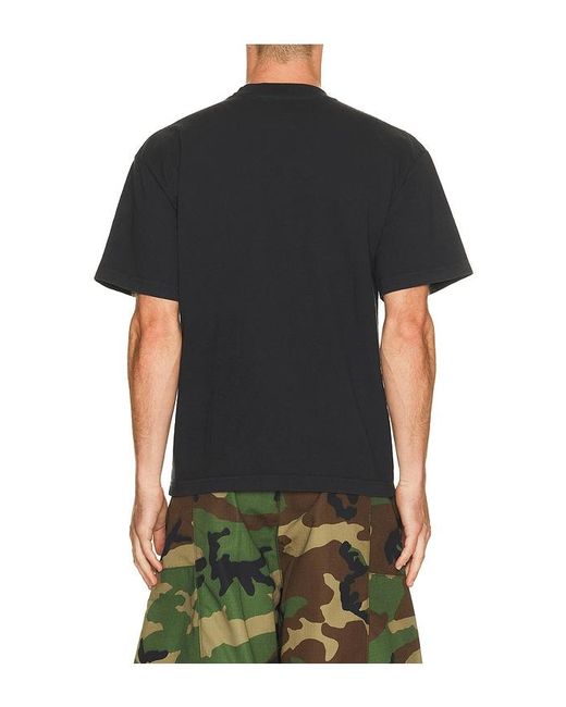 Art Community Black Washed Script Tee for men