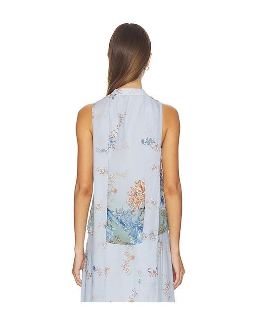 Muma World Blue Sora High Neck Top