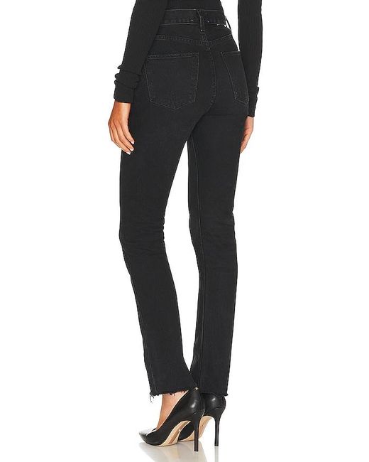 Agolde Black Cherie High Rise Straight Jeans
