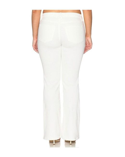 GOOD AMERICAN White Low Boot Jeans