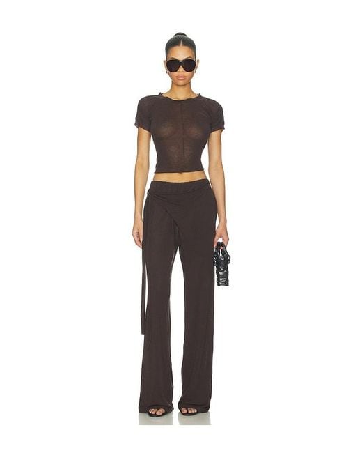 OTTOLINGER Black Linen T-Shirt