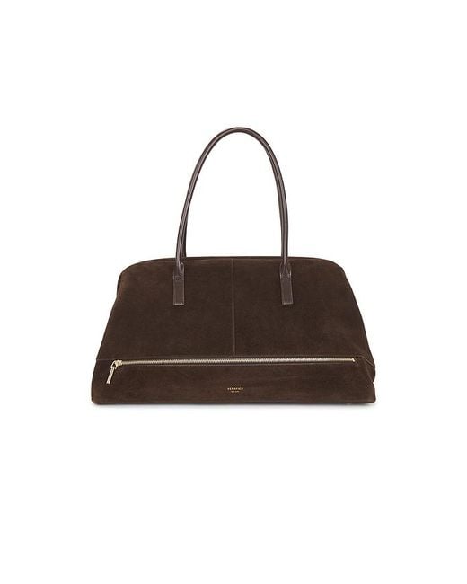 VERAFIED Brown Espresso Suede Club Bag