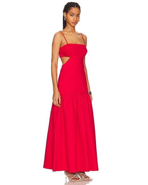 Adriana Degreas Red MAXIKLEID CUT OUT