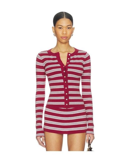 Frankie's Bikinis Red Lenon Cloud Knit Sweater