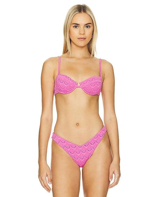 Peixoto Pink Lara Bikini Top